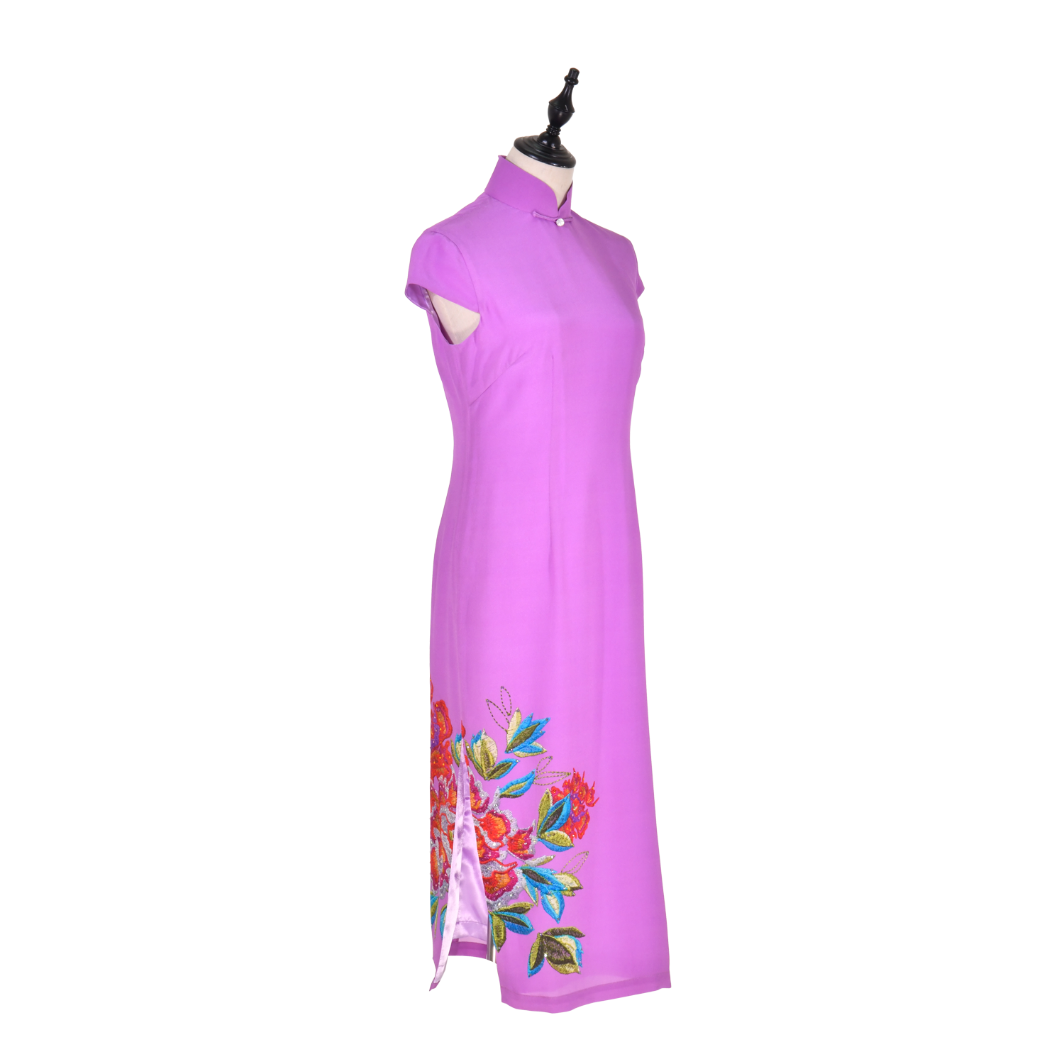 【PEONY】 100% Silk Crystal Cheongsam