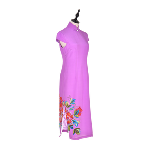 【PEONY】 100% Silk Crystal Cheongsam