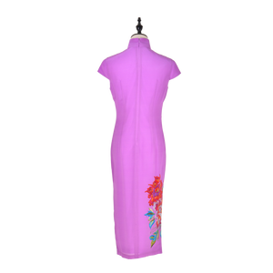 【PEONY】 100% Silk Crystal Cheongsam