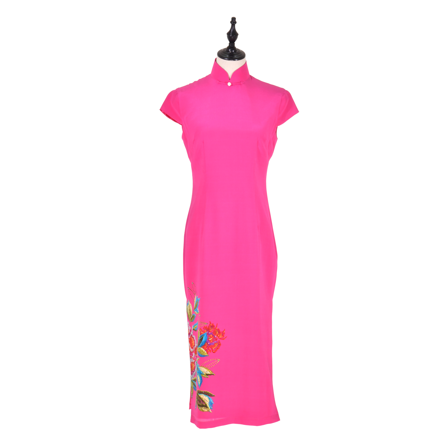 【PEONY】 100% Silk Crystal Cheongsam