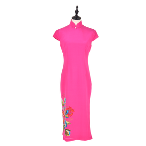 【PEONY】 100% Silk Crystal Cheongsam