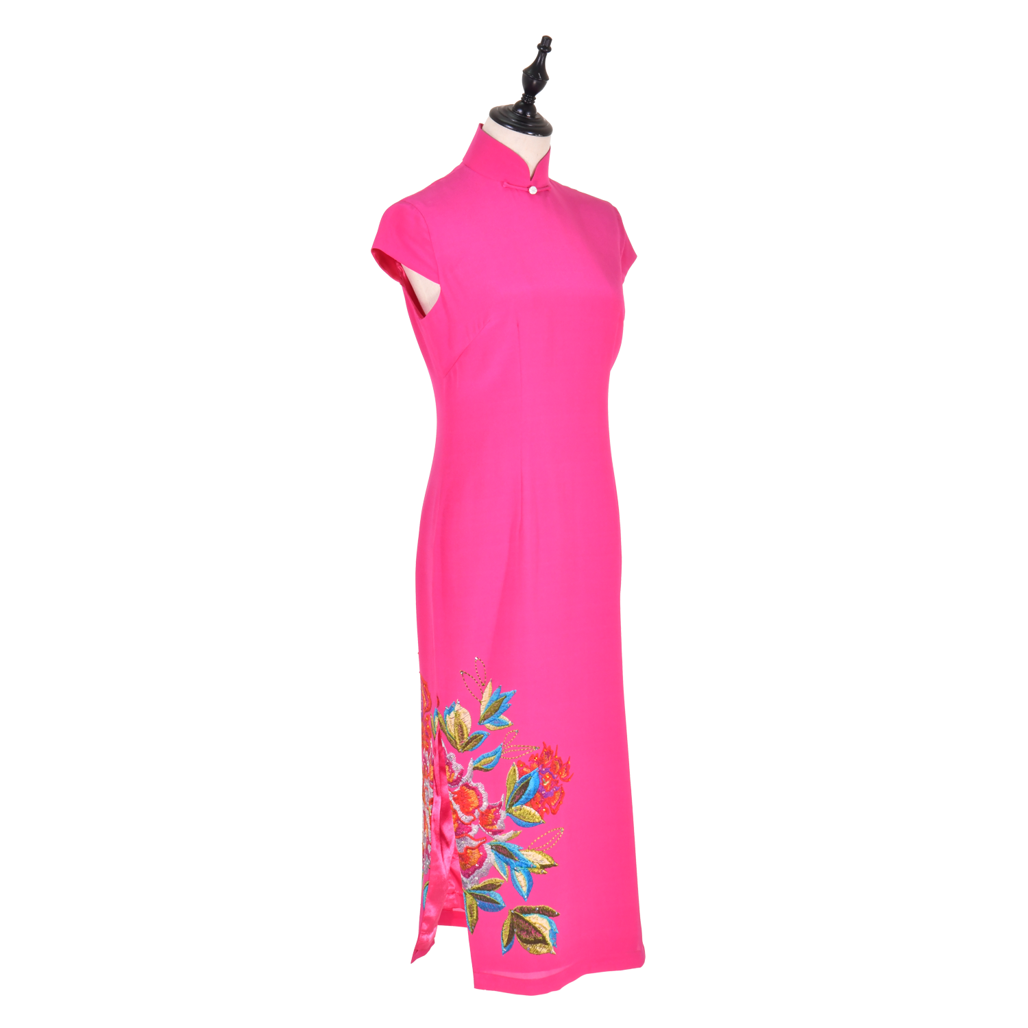 【PEONY】 100% Silk Crystal Cheongsam