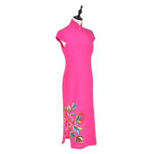 【PEONY】 100% Silk Crystal Cheongsam