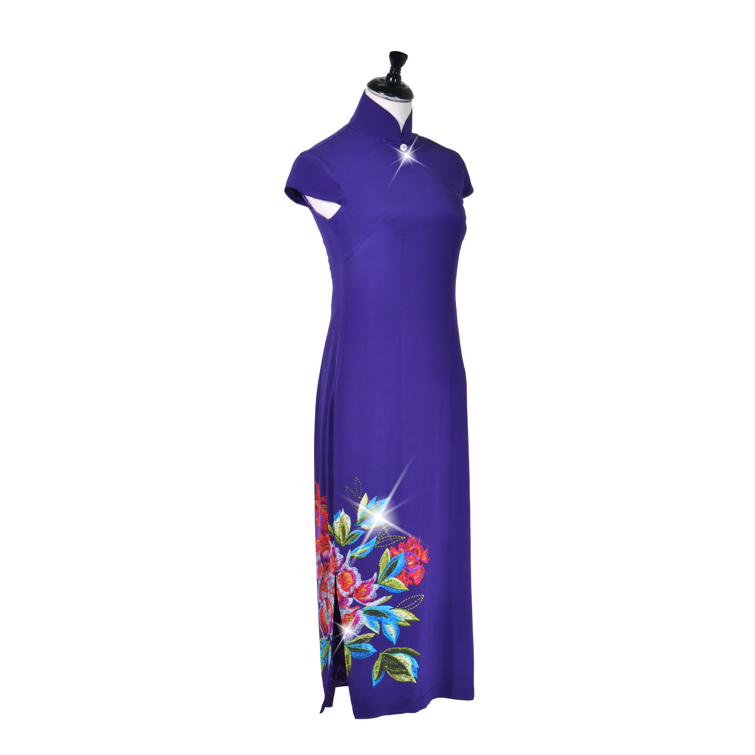 【PEONY】 100% Silk Crystal Cheongsam