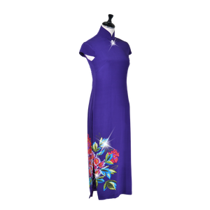 【PEONY】 100% Silk Crystal Cheongsam