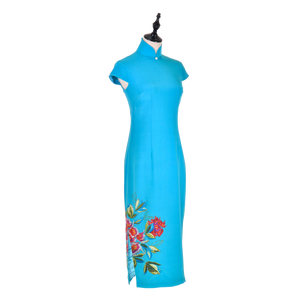 【PEONY】 100% Silk Crystal Cheongsam