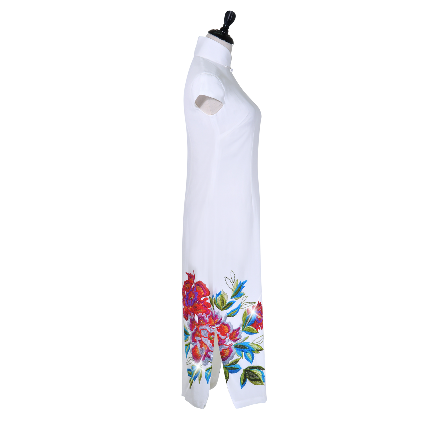 【PEONY】 100% Silk Crystal Cheongsam