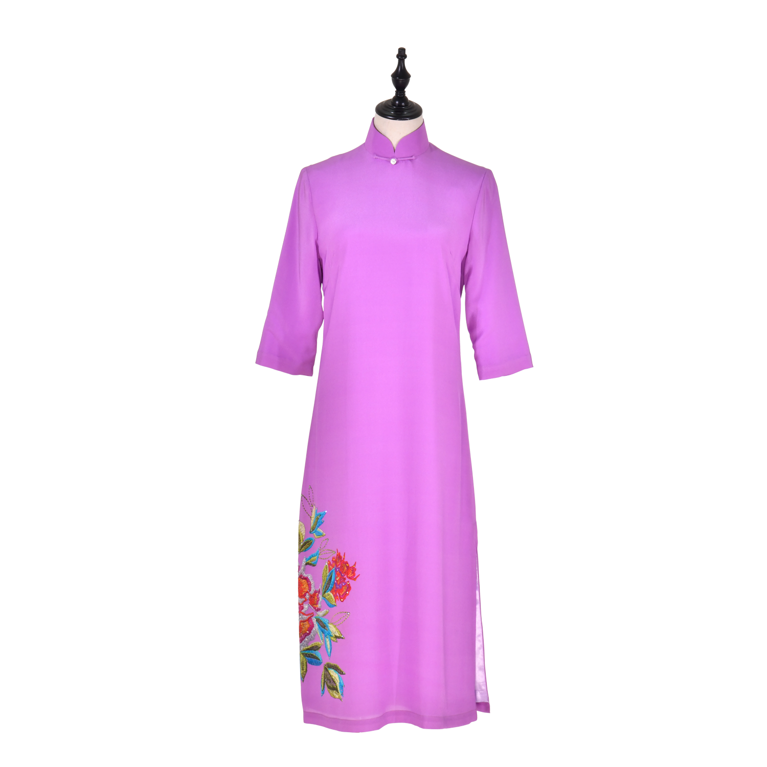 【PEONY】100%  Silk Crystal Cheongsam