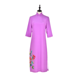 【PEONY】100%  Silk Crystal Cheongsam