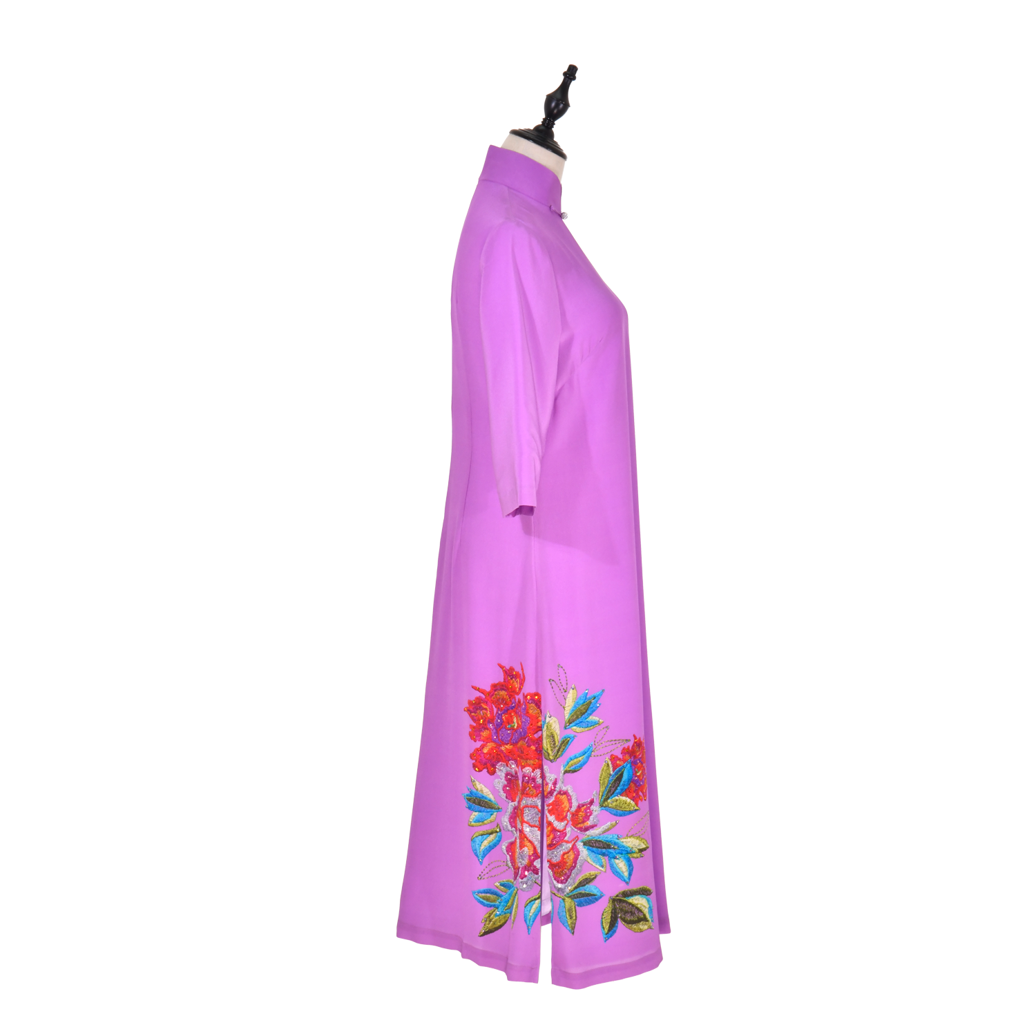 【PEONY】100%  Silk Crystal Cheongsam