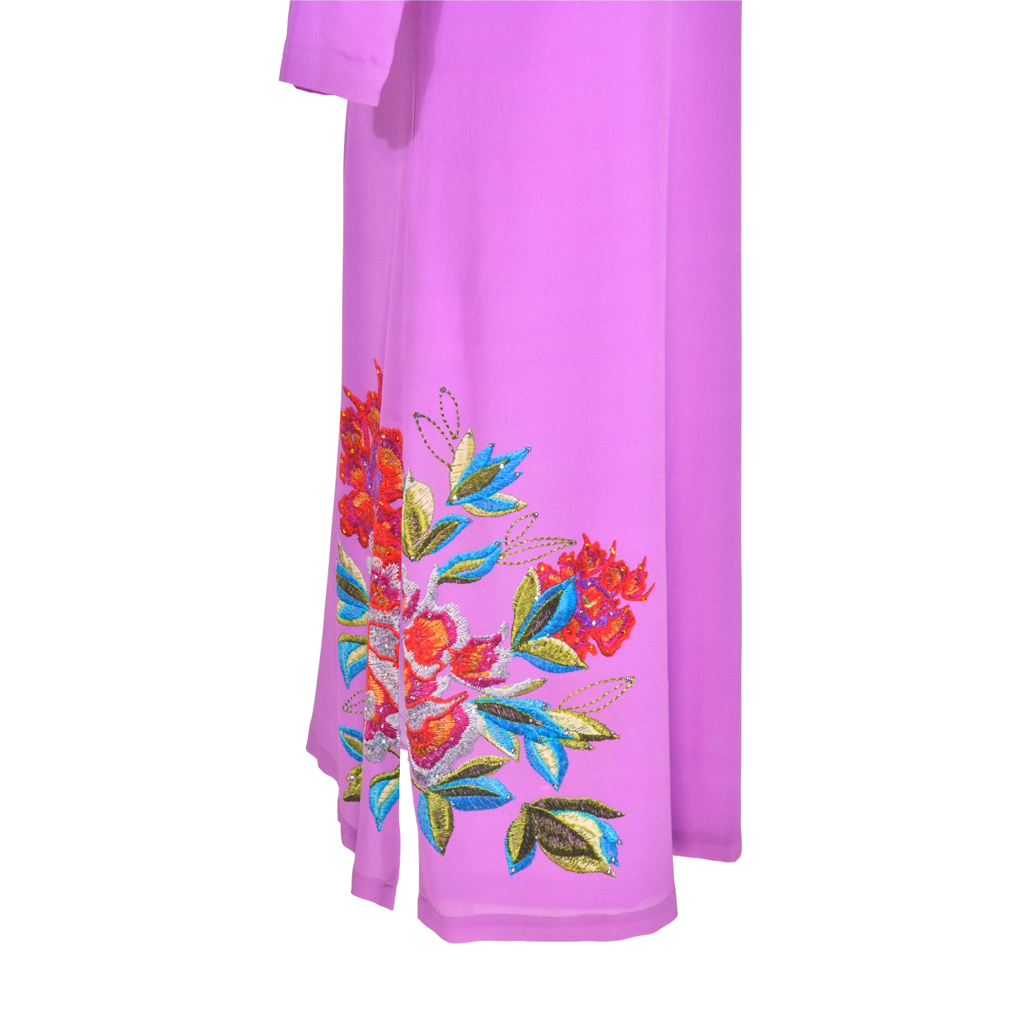 【PEONY】100%  Silk Crystal Cheongsam