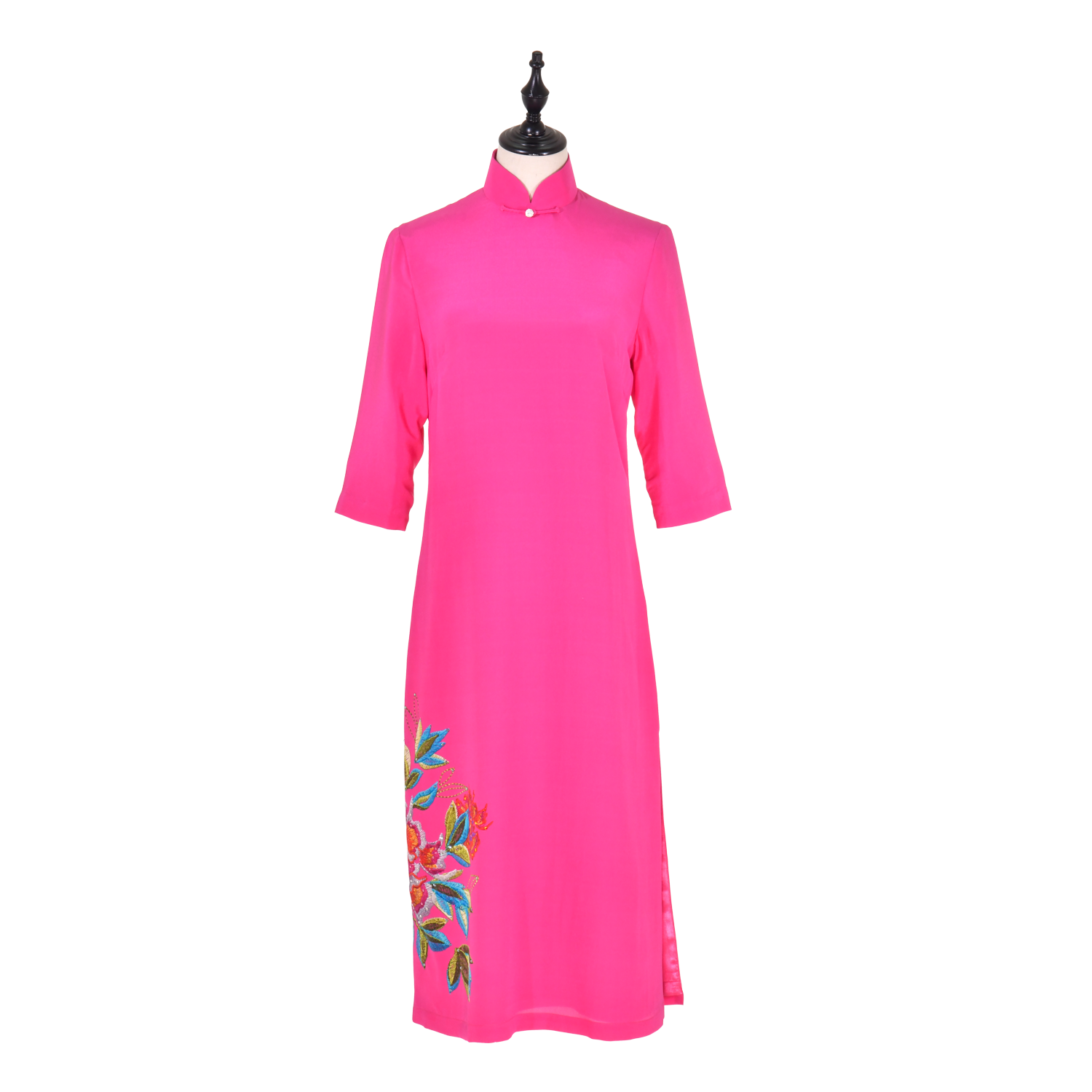 【PEONY】100%  Silk Crystal Cheongsam