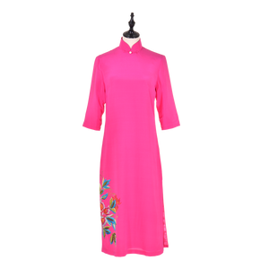 【PEONY】100%  Silk Crystal Cheongsam