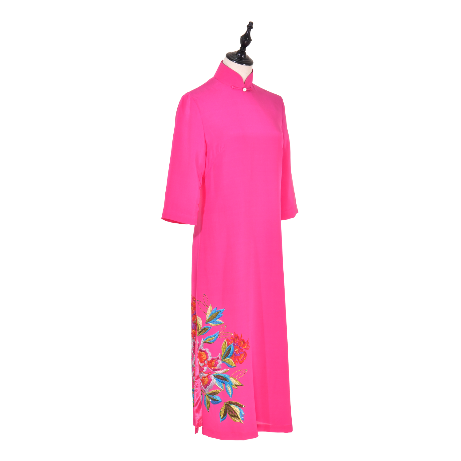 【PEONY】100%  Silk Crystal Cheongsam