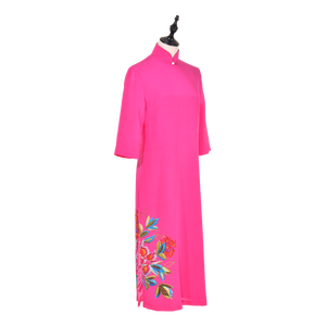 【PEONY】100%  Silk Crystal Cheongsam