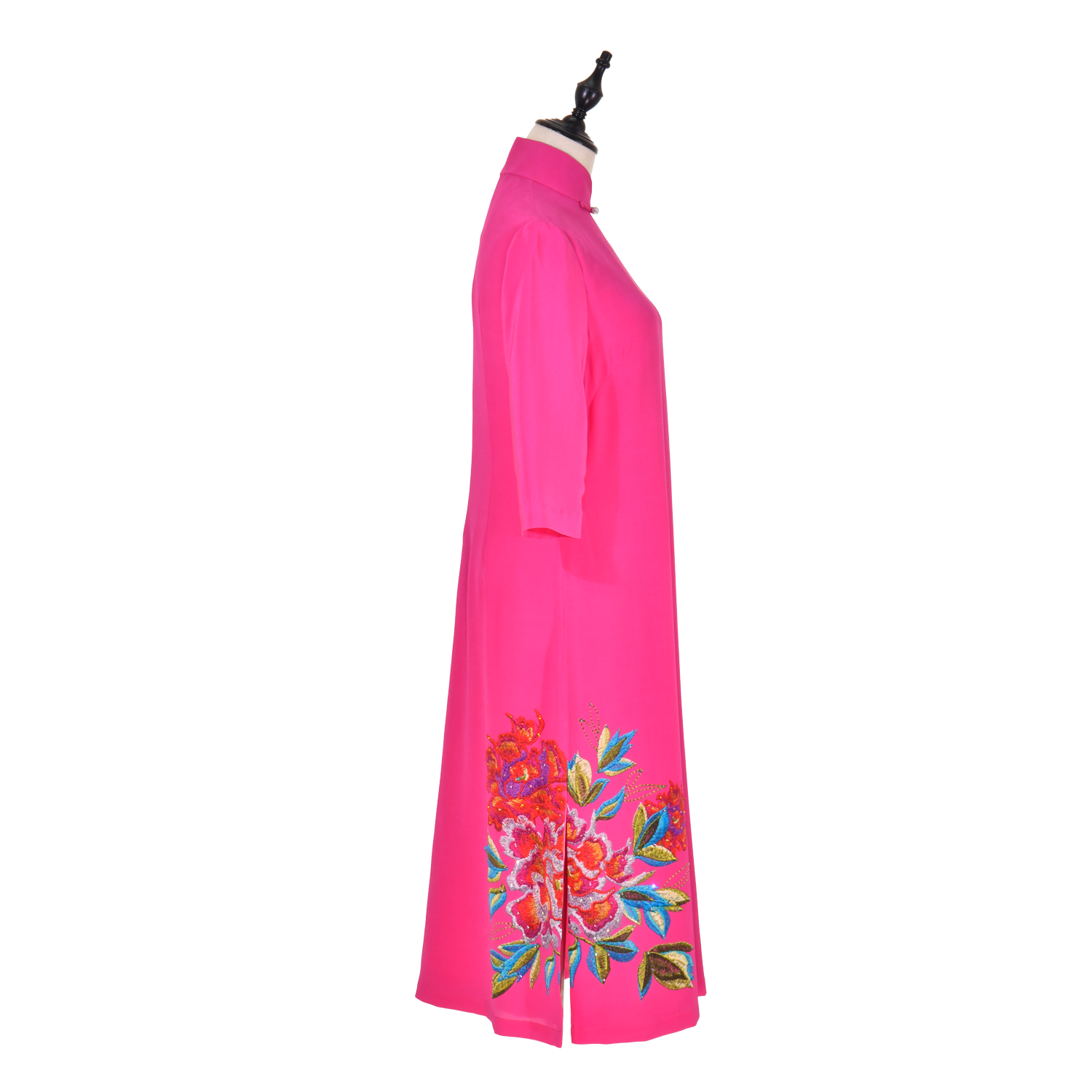 【PEONY】100%  Silk Crystal Cheongsam