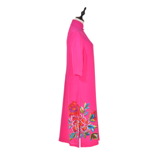 【PEONY】100%  Silk Crystal Cheongsam