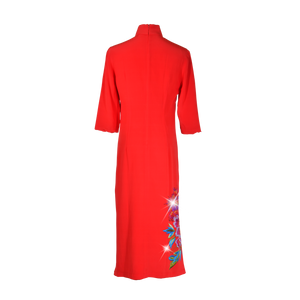 【PEONY】100%  Silk Crystal Cheongsam