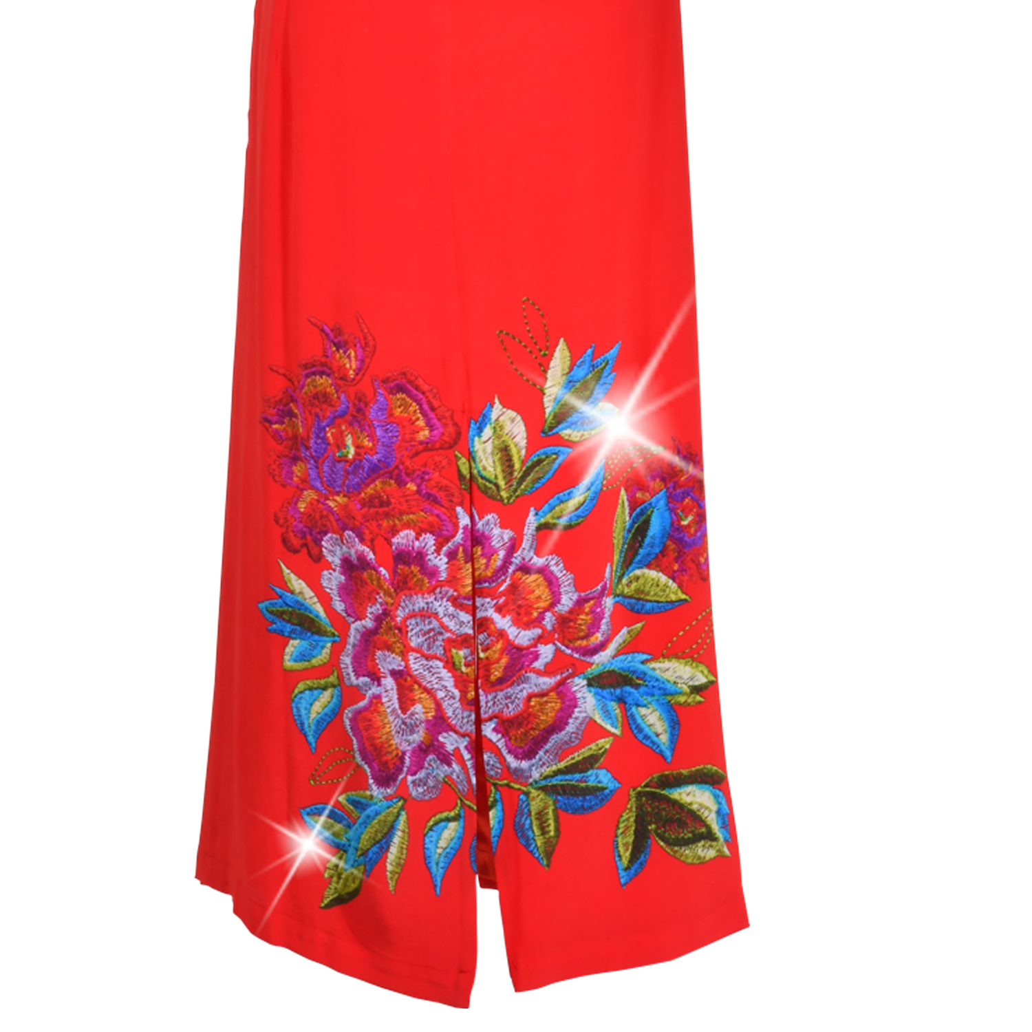 【PEONY】100%  Silk Crystal Cheongsam