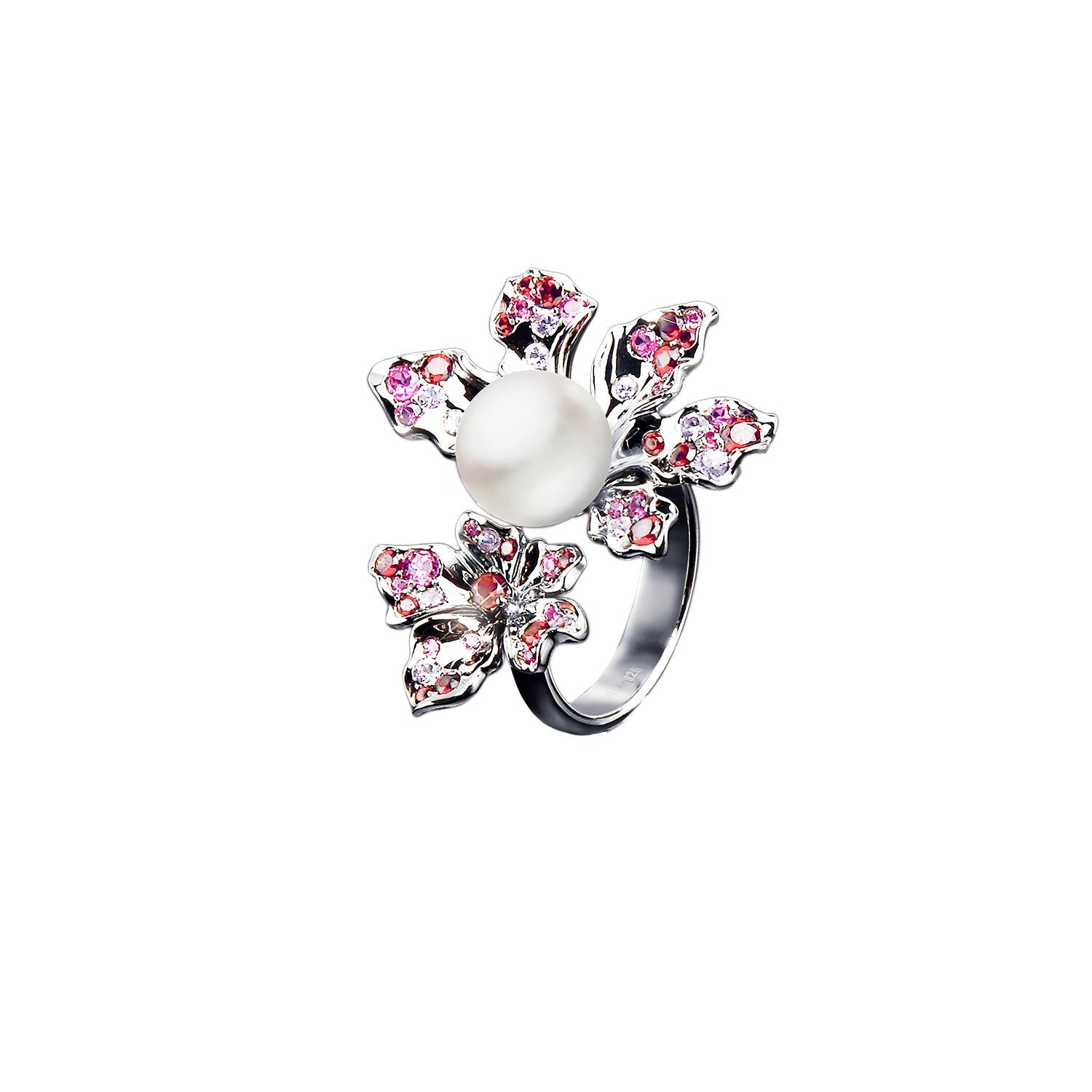 【BAUHINIA】925 Sterling Silver Pink & Purple Gemstone Ring