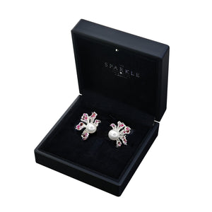 【BAUHINIA】925 Sterling Silver Pink & Purple Gemstone Earrings (Earring Clips)