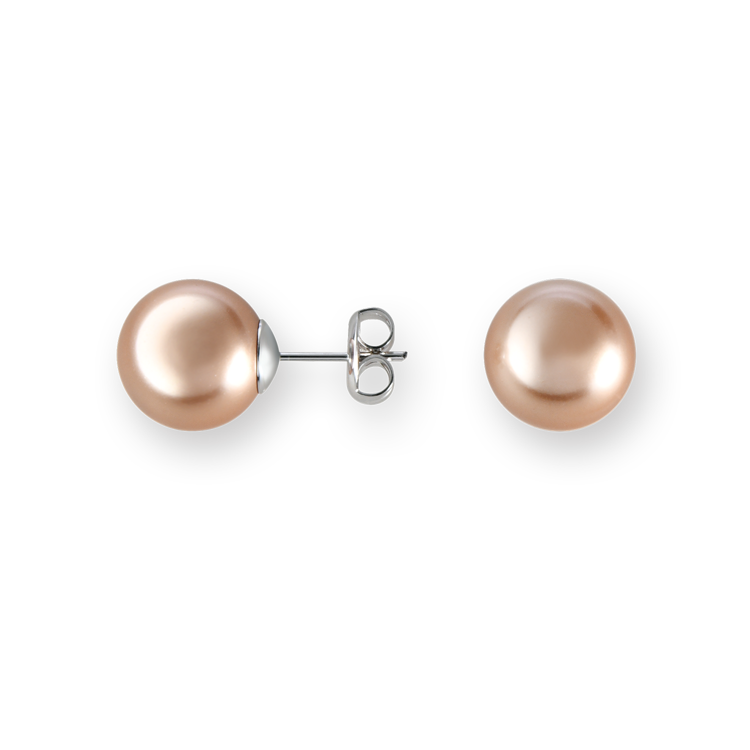 【PEARL】925 Sterling Silver Earrings with Crystal Pearls