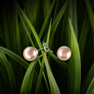 【PEARL】925 Sterling Silver Earrings with Crystal Pearls