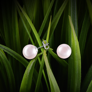 【PEARL】925 Sterling Silver Earrings with Crystal Pearls