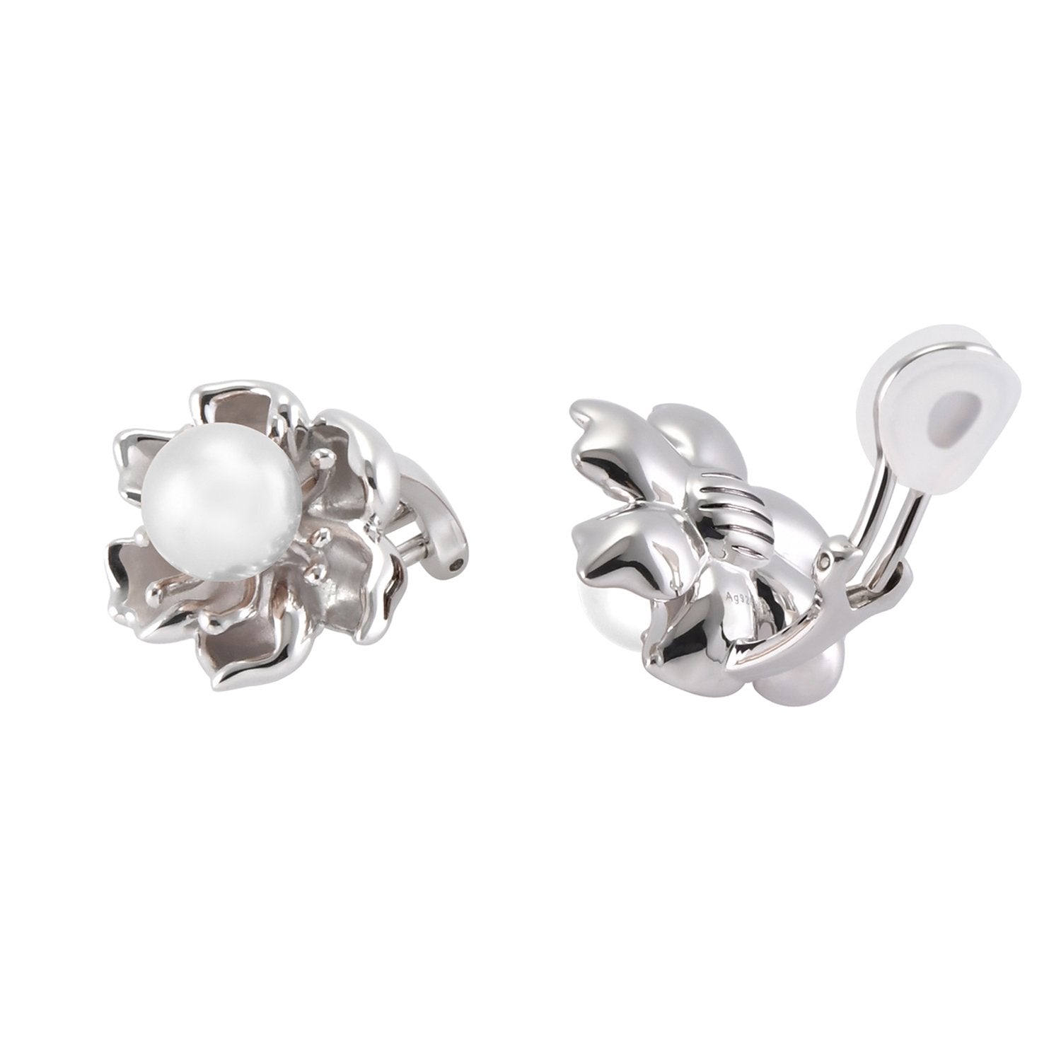 【PEONY】925 Sterling Silver Earrings with Crystal Pearls