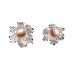 【PEONY】925 Sterling Silver Earrings with Crystal Pearls