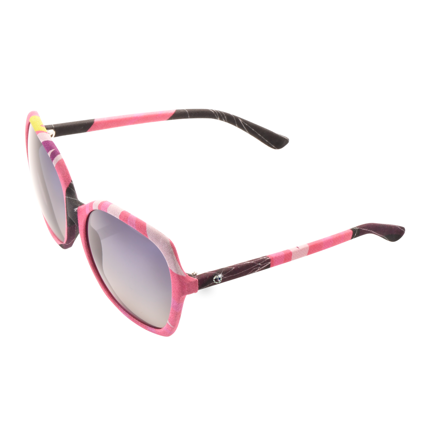 【BAUHINIA】Hand-made 100% Silk-wrapped Sunglasses with Crystals UV400