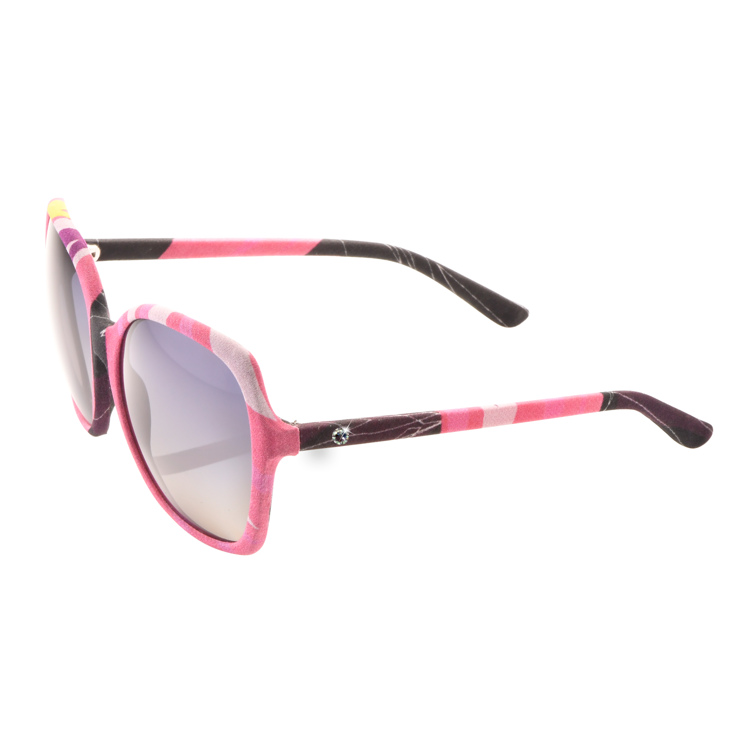 【BAUHINIA】Hand-made 100% Silk-wrapped Sunglasses with Crystals UV400