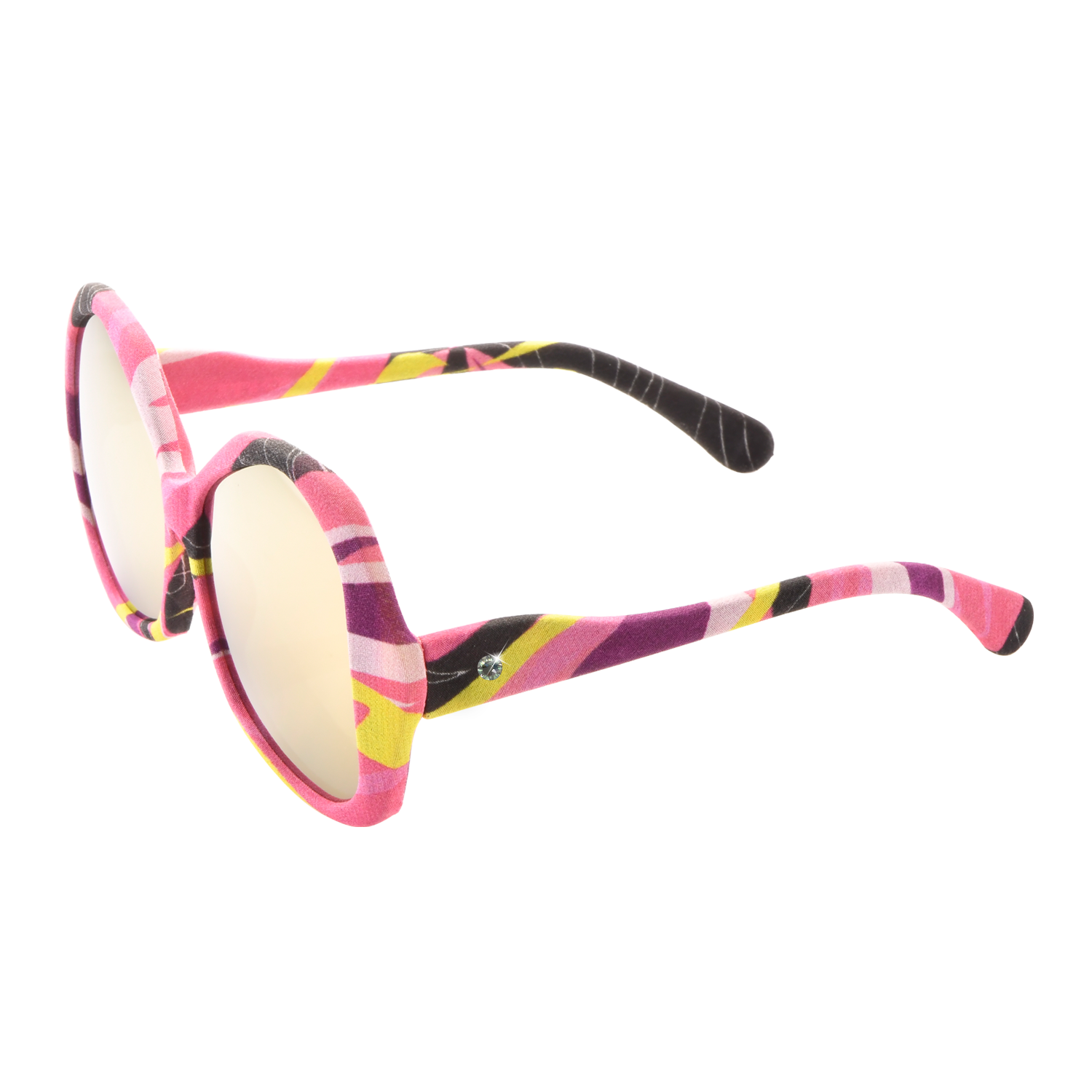 【BAUHINIA】Hand-made 100% Silk-wrapped Sunglasses with Crystals UV400