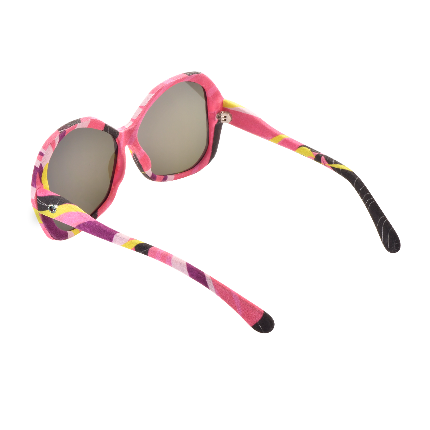 【BAUHINIA】Hand-made 100% Silk-wrapped Sunglasses with Crystals UV400