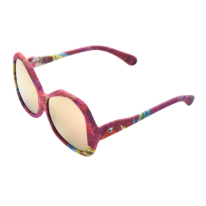 【PEONY】Hand-made 100% Silk-wrapped Sunglasses with Crystals UV400