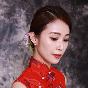 【PEARL】925 Sterling Silver Earrings with Crystal Pearls